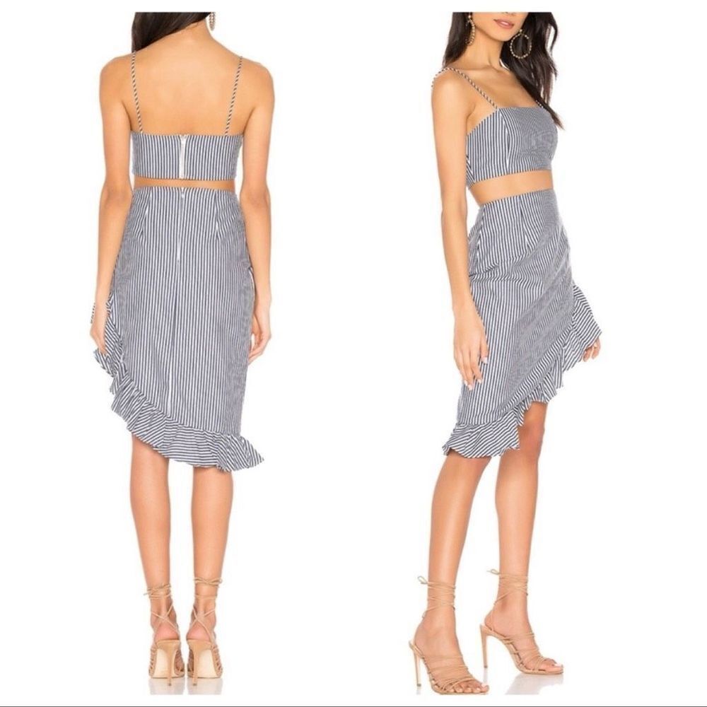 Superdown Della Ruffle Midi Skirt